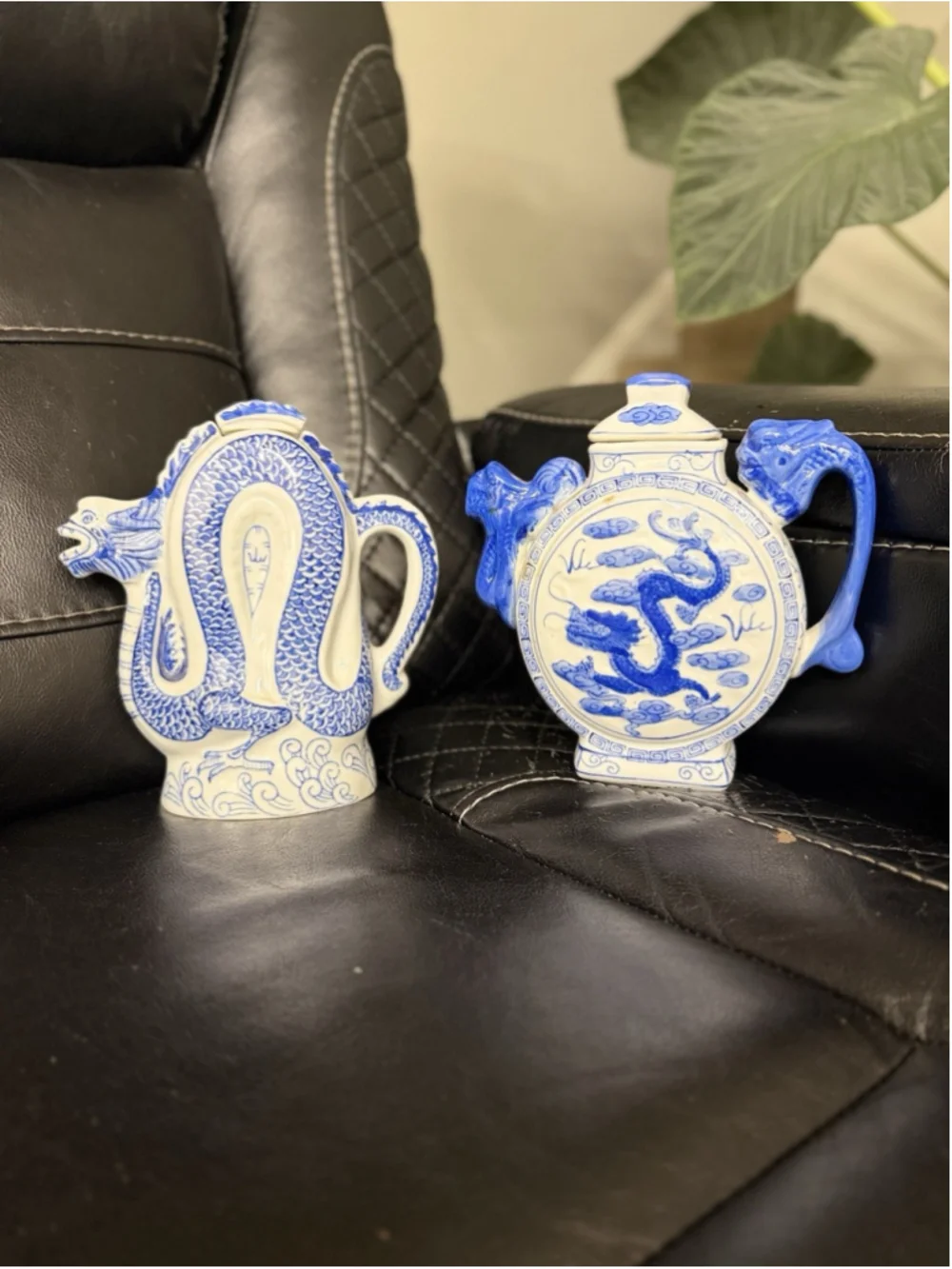 VTG Teapot Chanise Porcelain Blue White Set